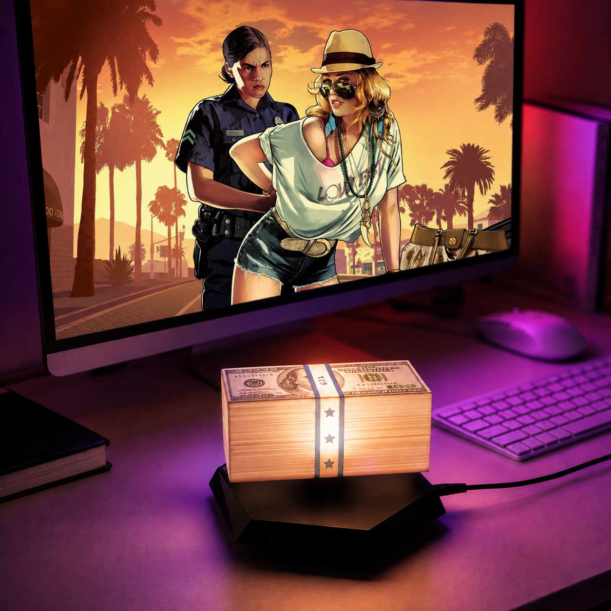 Money Float Magnetic Levitation Night Lamp